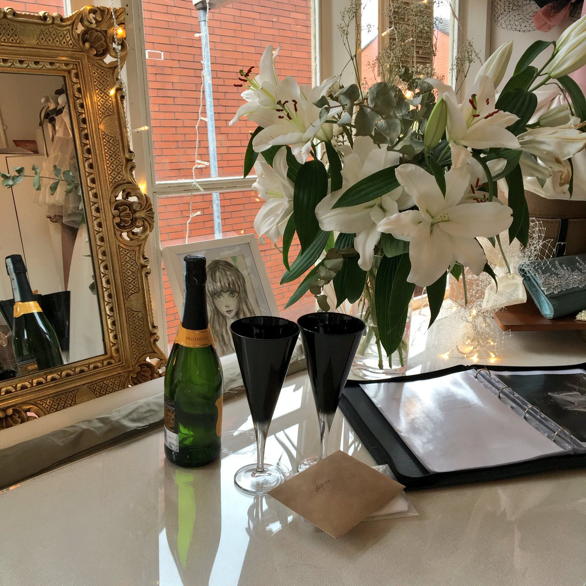 FrayBespoke's tweet photo. Waiting for a super special bride-to-be to come and collect her dress @ManchesterCraft ....❤️ this bit! @Lisaathers https://t.co/NoHvXPvqaR