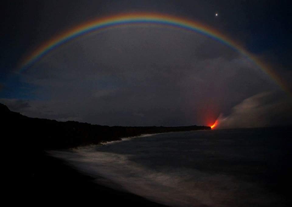 Photo result for Moon-bows appear at night