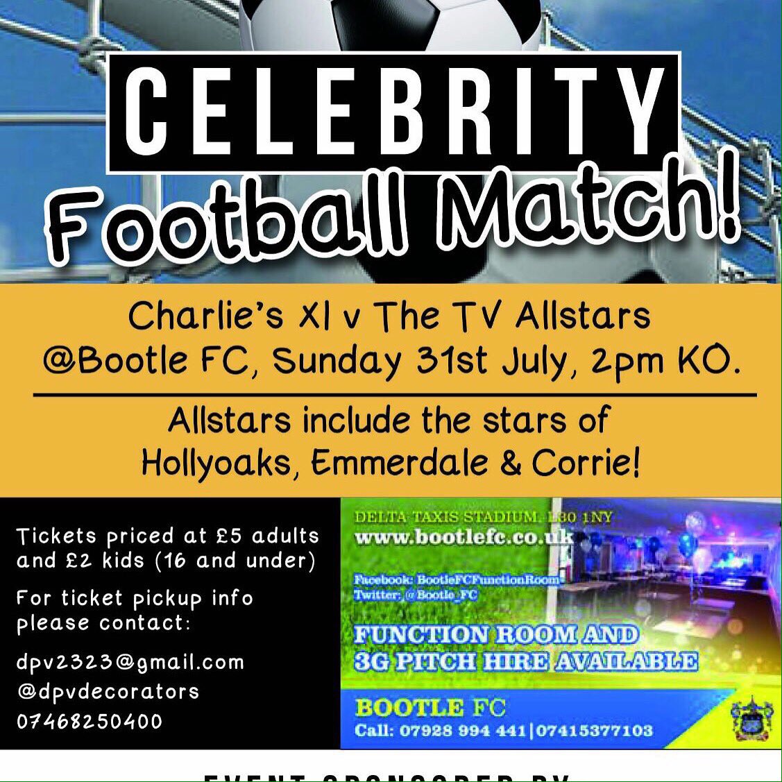 speedomick's tweet photo. Come along and show your support, it should be a good day out for all the family. Thank you https://t.co/RUCD5IjBnx