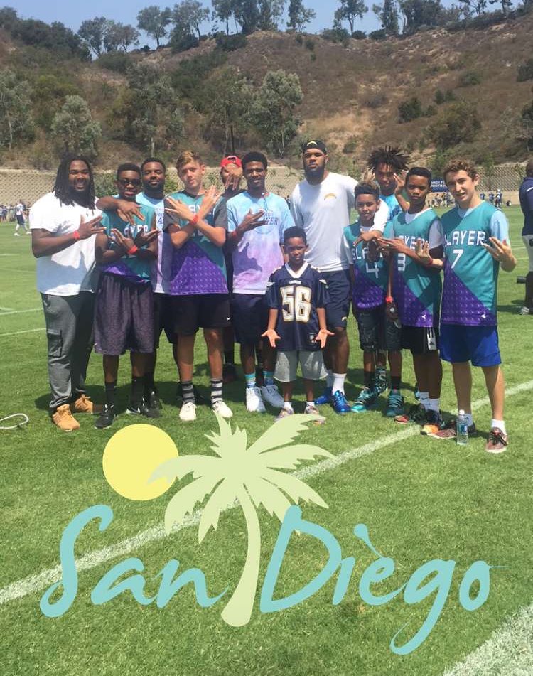 TeamKeenanAllen's tweet photo. First day of Chargers Camp so you know we had to go see the OG Slayer himself 🖖🏽 #SlayerFamily https://t.co/3RKBFvZfIJ