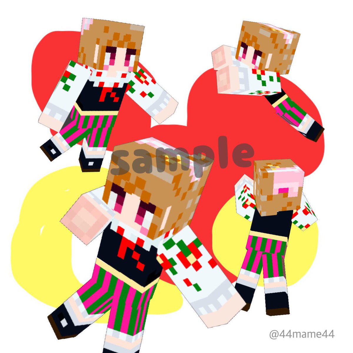 ট ইট র まめ Omms New マイクラスキン ポーランドの民族衣装の様な女の子のスキンです ウォヴィッチの聖体祭で使用されるものです Sample Skin マイクラ マイクラスキン