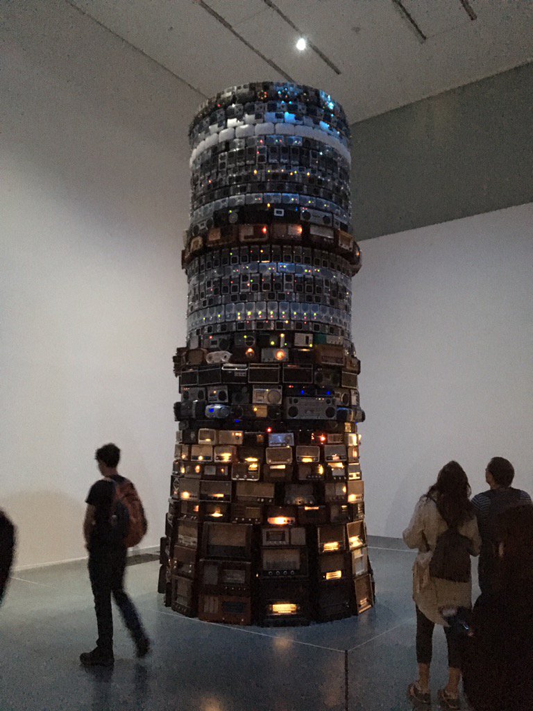 CitizenWald's tweet photo. This "Babel 2001" installation reminds me of the Anne Coldiron keynote @sharpparis2016  #sharp16 https://t.co/Kx3usgIluz