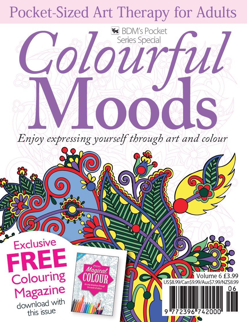 BDMColourCreat's tweet image. On Sale Now! @BDMPubs Colourful Moods Vol 6 - New #arttherapy designs &amp;amp; EXCLUSIVE #FreeGift for all readers! #colour