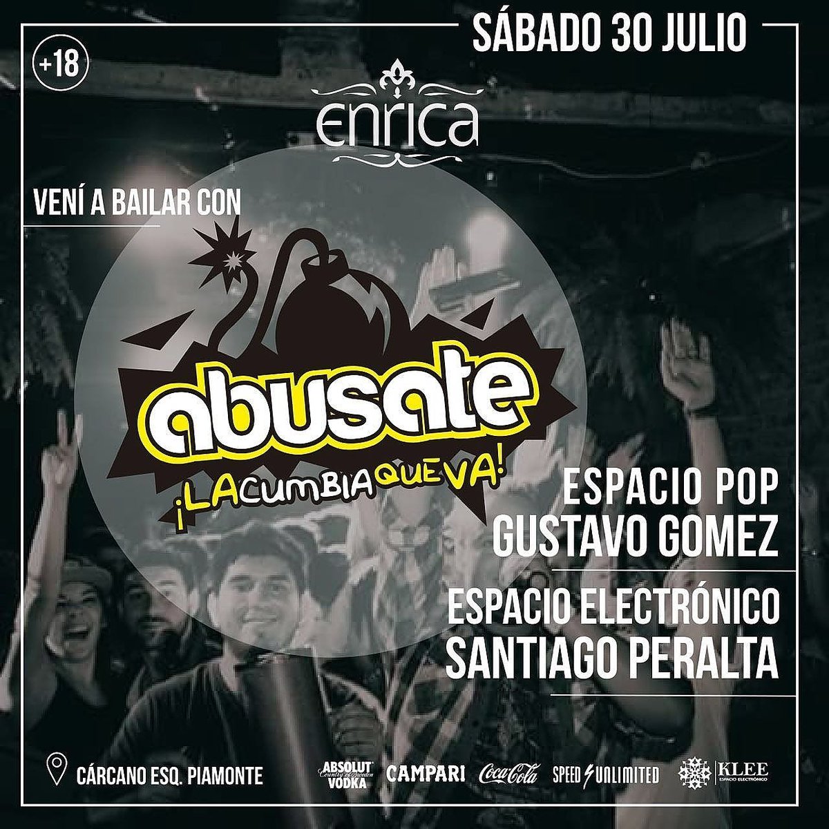 PubliccNetwork1's tweet photo. Este Sábado Se Baila Al Ritmo De #AbusateCumbia En #ENRICA https://t.co/fp0aew3G9H