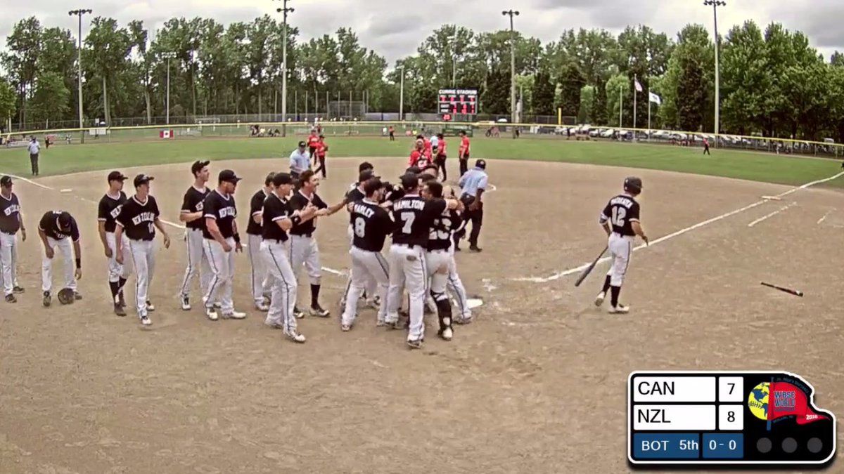 UPDATE <a href="/2016JMWC/">2016 WBSC JMWC</a>: @NZSoftball comes from behind to defeat <a href="/SoftballCanada/">Softball Canada</a> 12-7 to advance to the Gold Medal Game!!!!
