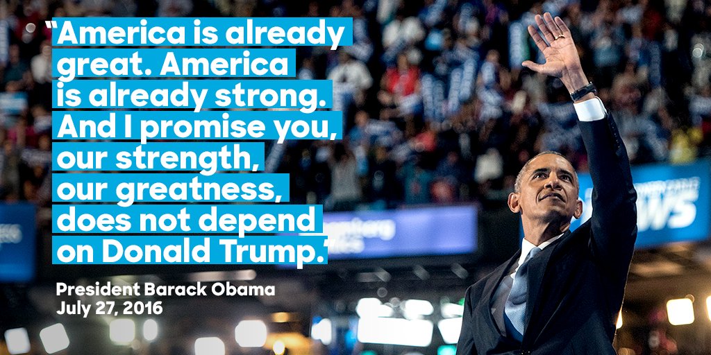 HillaryClinton's tweet photo. The American people have always made this country great. https://t.co/agqzKq3jOi