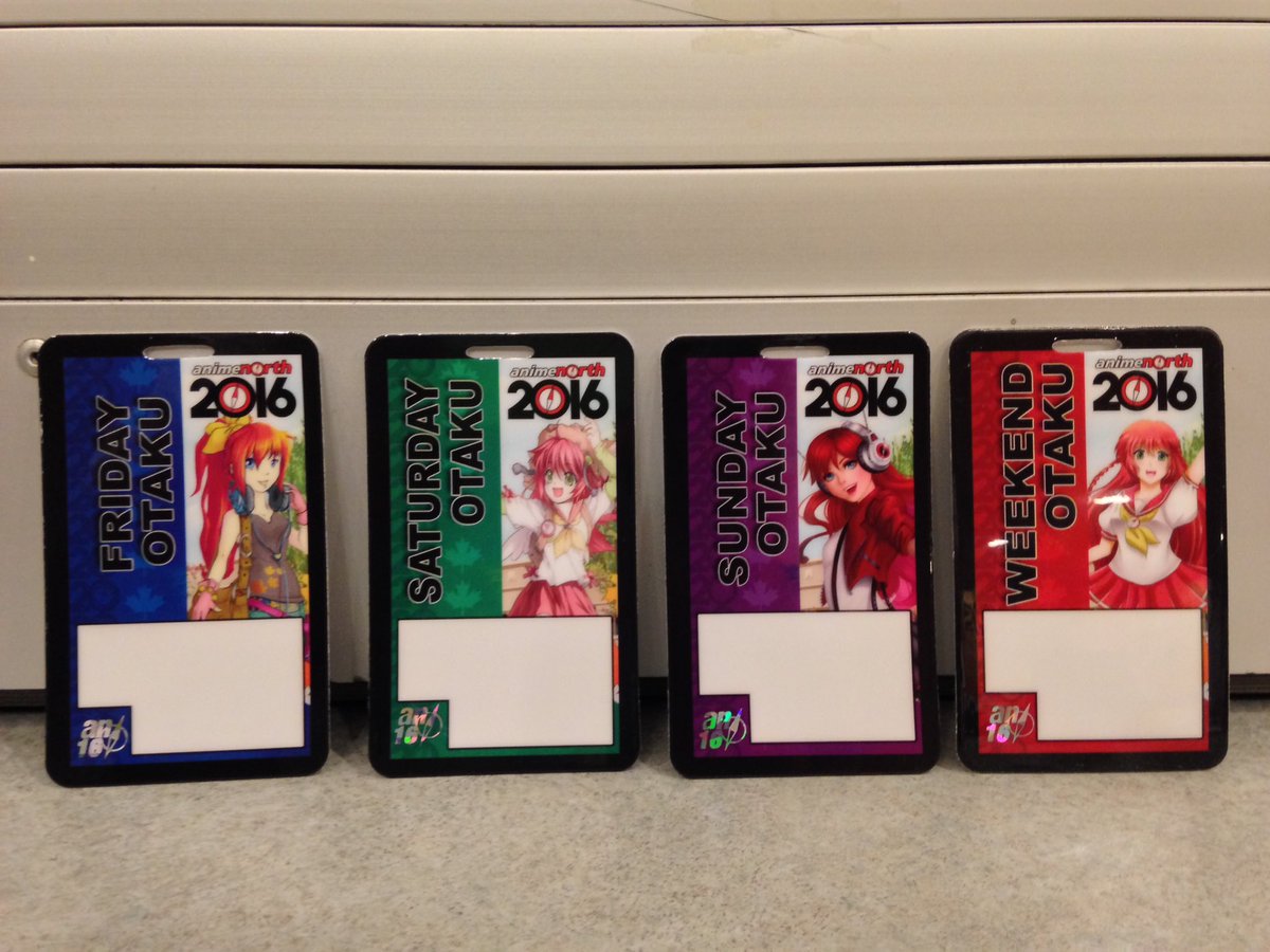 ANorthGameShows's tweet photo. BTW, if you want a true @anime_north collectable, come by the table at #ConBravo & pick up all 4 #AN_2016 badges! https://t.co/wH59jlzqlm