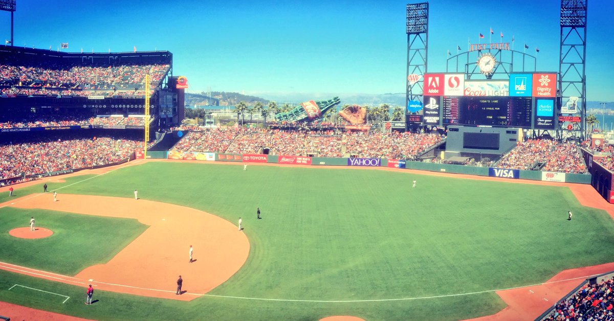 gina_oreilly's tweet photo. Great day for the baseball! Big thanks to @SheppardMullin :) #letsgogiants #lifeatnitro https://t.co/uxYyNmbp7B