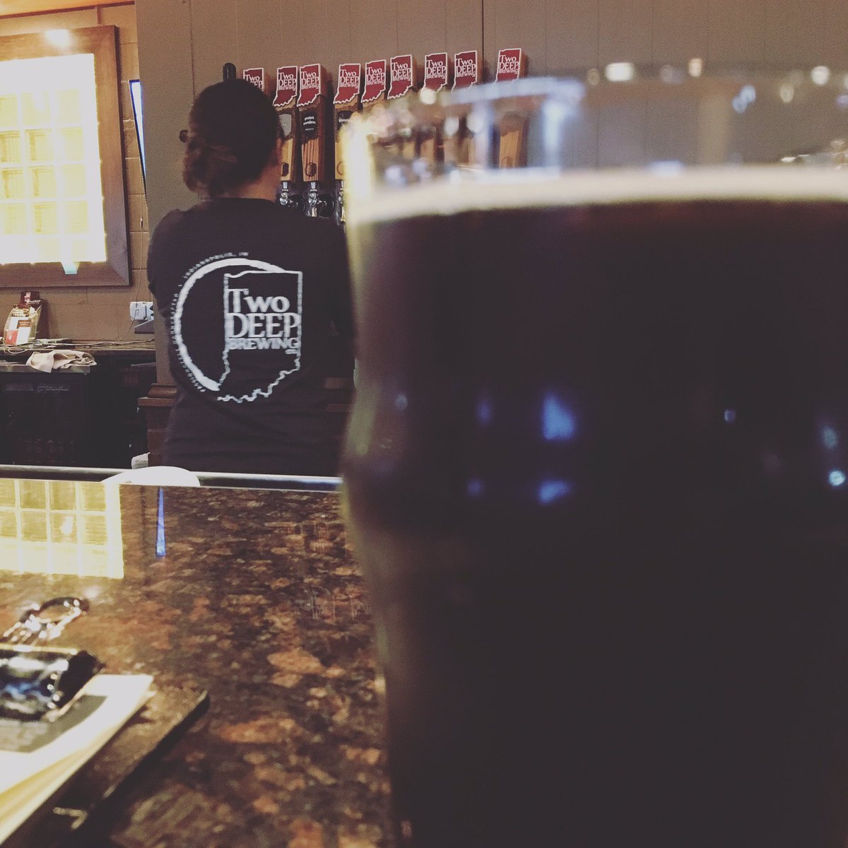 emilybellgeiss's tweet photo. Had to make a stop by our favorite brewery on this whirlwind trip. @TwoDEEPBrewing #holymalt #redsunday https://t.co/c2f8QH99HV