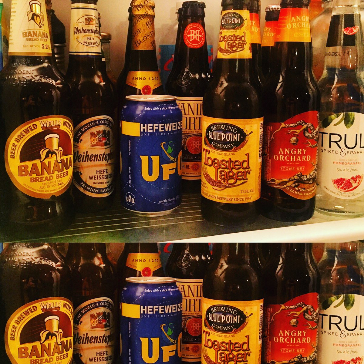bouthemusicx's tweet image. Beer on beer. #beer #toastedlager #bananabread #ufo #bluemoon #breckenridge #vanillaporter #angryorchard #beerlovers