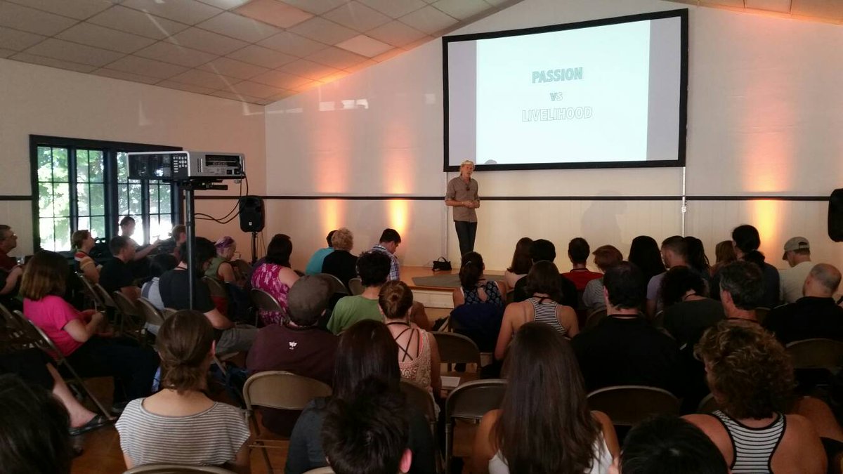 WayfindingAcad's tweet photo. "What would you do if you weren't afraid?" - Sean Aiken #WayfinderWeekend https://t.co/NrSMiaagAY