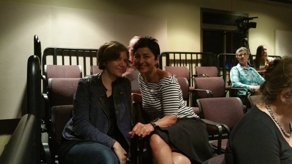 Silk_Road's tweet photo. Love seeing artists we've worked with return as patrons! Mini #MosqueAlert reunion: @RulaG and @elsahiltner #4Hijabs https://t.co/r5C6PaT1Za