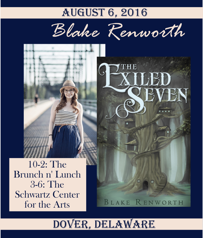 InglenookBooks's tweet photo. If you'll be in #Dover at #DoverComicCon Aug. 6, come meet Blake Renworth &amp; get a signed copy of The Exiled Seven! https://t.co/aREtxNDblc
