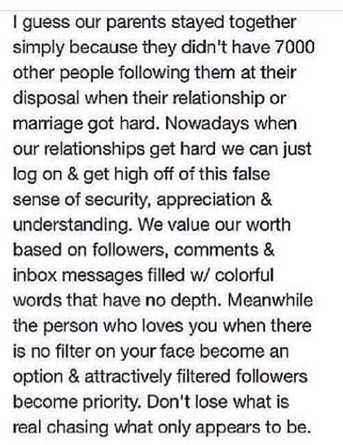 khakibanda's tweet photo. Word of advice for the new social media and selfie generation!

#knowwhatsREAL https://t.co/CVV6VD3fJ2
