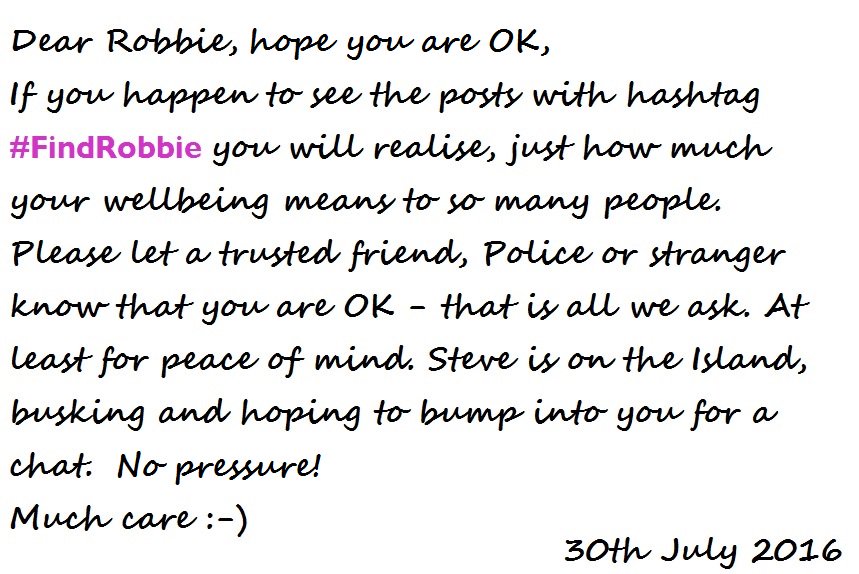 BENEFITS_NEWS's tweet photo. #FindRobbie 
Dear Robbie, if you happen to read this... just let one trusted person know you are ok. #IsleOfWight :) https://t.co/QgQgQbuGAk