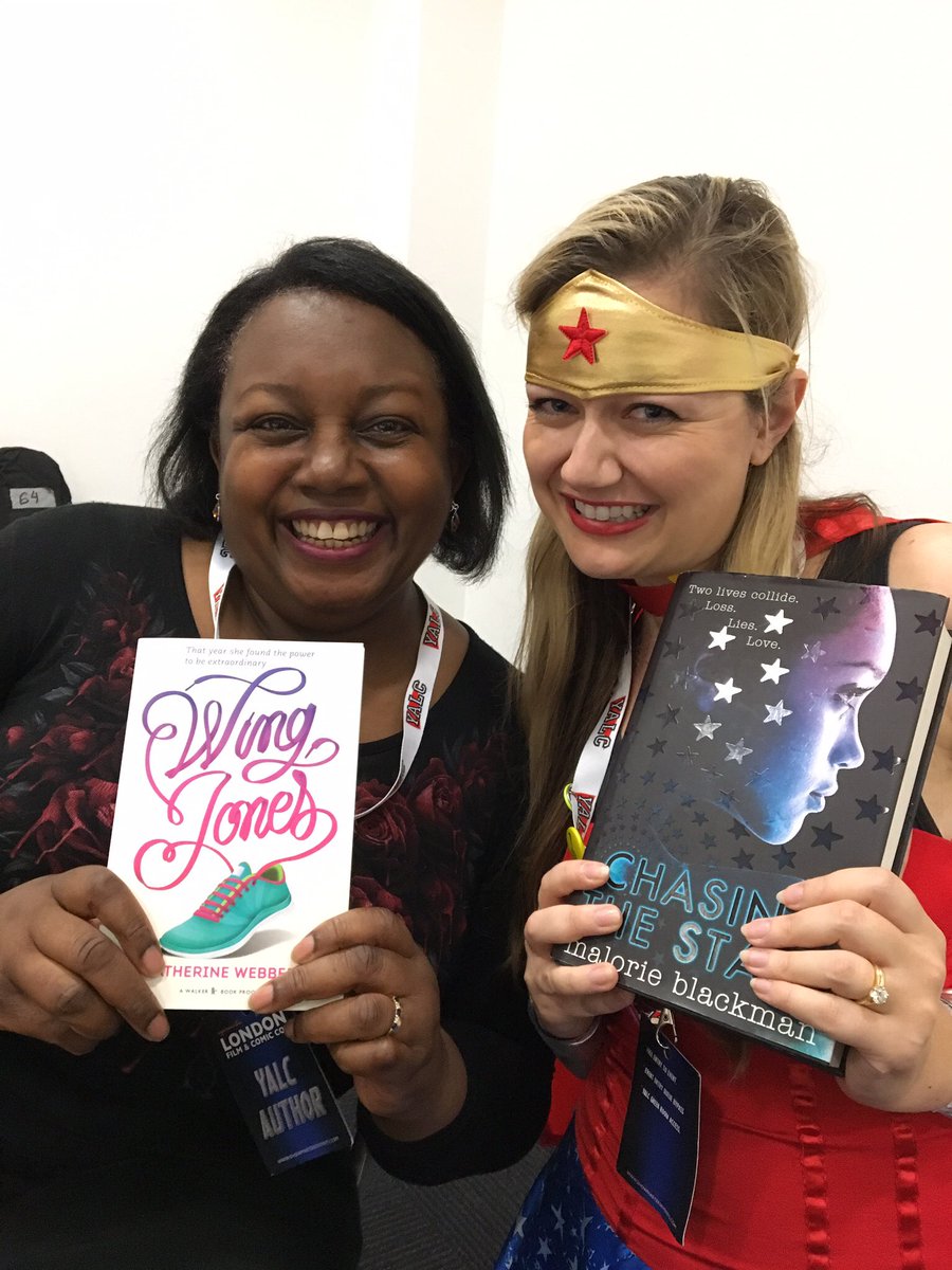 malorieblackman's tweet photo. @yalc_uk today, @kwebberwrites so kindly gave me an ARC of her book. ππ. And I met her lovely hubby. π#YALCon2016 https://t.co/HkxN8I8SuE