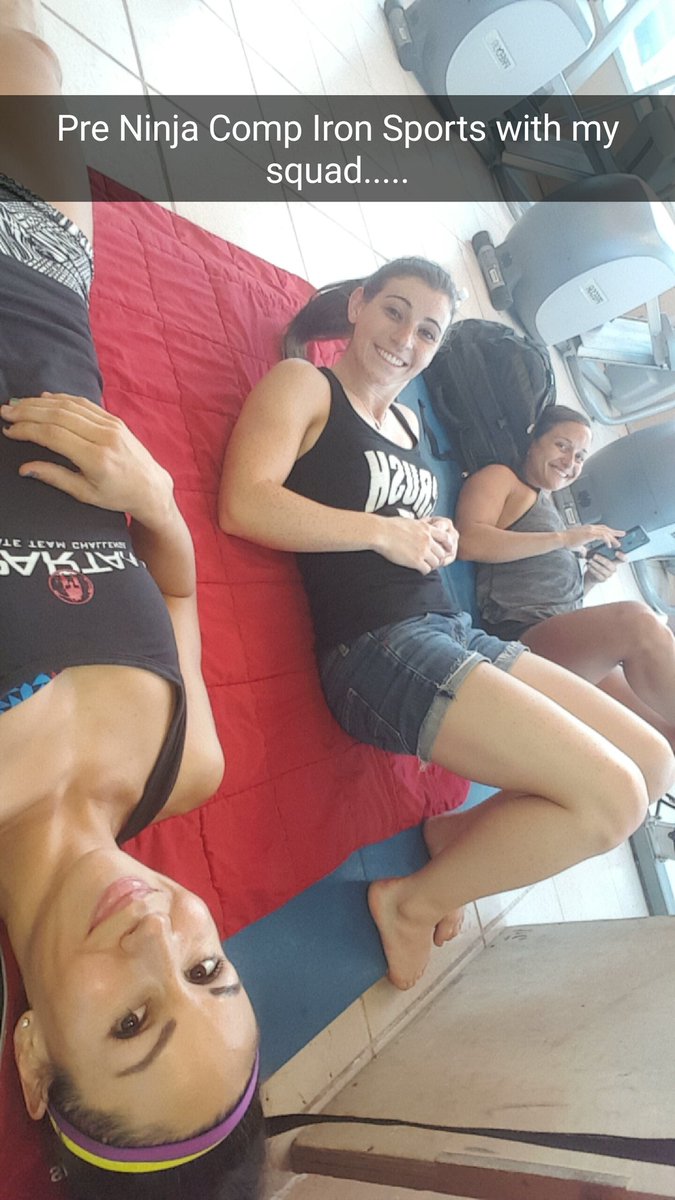 Nvr_GvUp's tweet photo. Team POW Squad invading Houston, ready to Ninja Up! #EricaCook #BarclayStockett #AmericanNinjaWarrior https://t.co/Gn0xgUUsHB