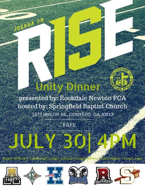 CoachCamJr's tweet photo. Newton-Rockdale FCA RISE Unity Dinner was π₯. #ChuckHarris brought it today! #DrawnNotDriven https://t.co/o0njYBZbwH