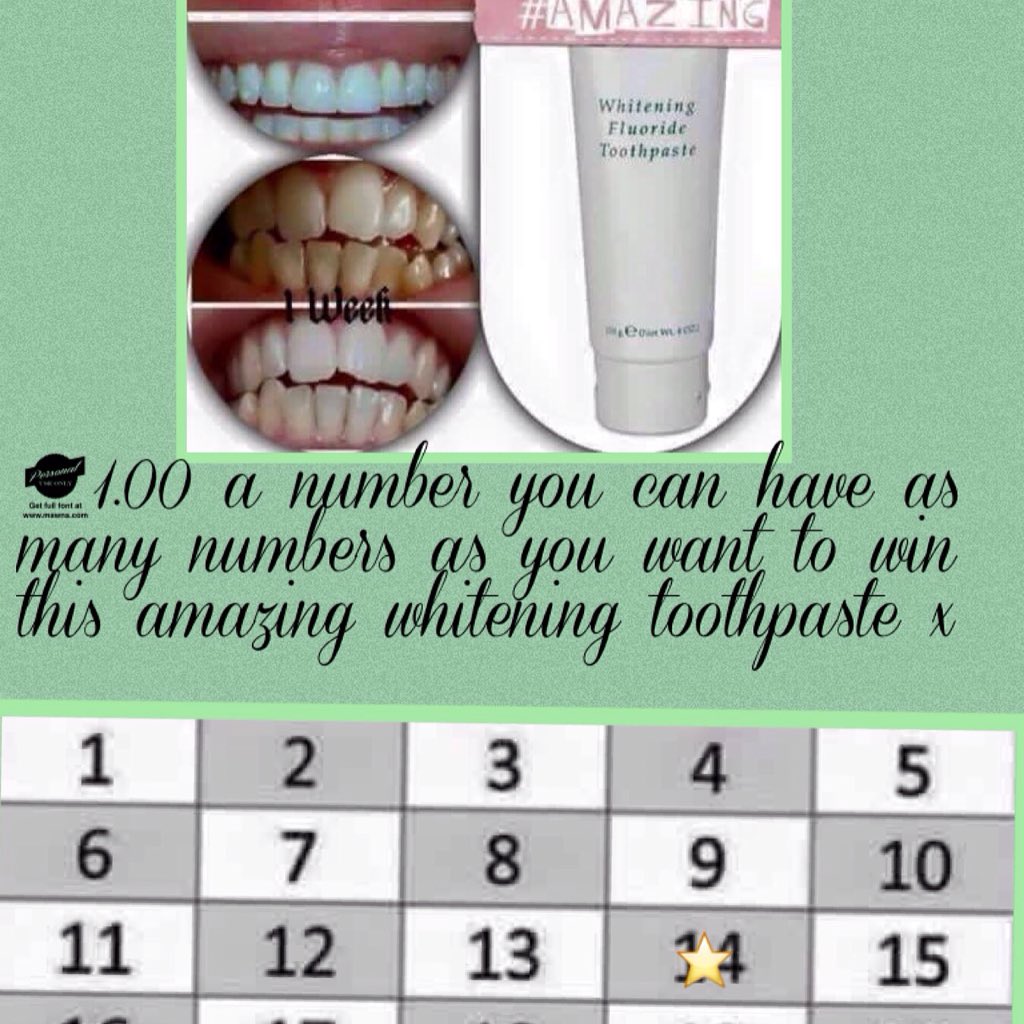 headtotoebeaut3's tweet photo. Whitening toothpaste raffle 
£1 a number I accept payment via PayPal, bank transfer, you gotta be in it to win it 👌🏻 https://t.co/DhrqLWDQq3