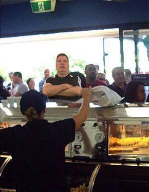 ZakCassar1's tweet photo. Just see this why is he in a chip shop should be spend more time managing the team haha https://t.co/zwIkhE6wrd