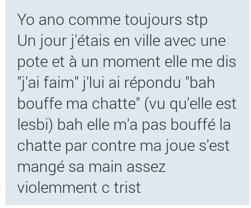 ConfessHomo_FR's tweet photo. "bah bouffe ma chatte" 😂 https://t.co/5dF7ei3GTN