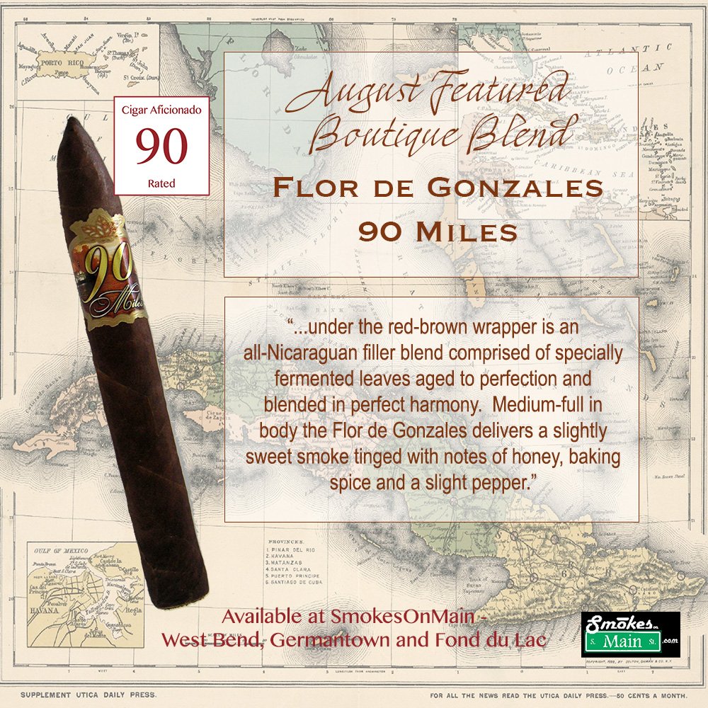 SmokesOnMain's tweet photo. August Featured Boutique Blend @SmokesOnMain
Flor de Gonzales 90 Miles! Check it out here...
https://t.co/Kfa1R2DoKf https://t.co/SHmZgAnQjt