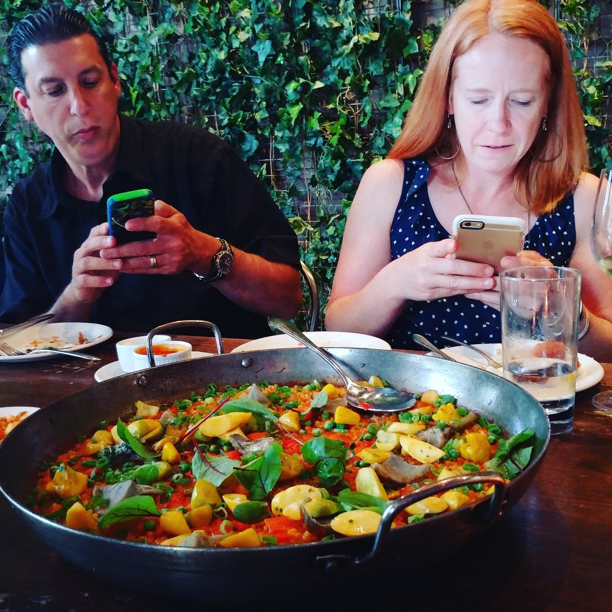 WNCAshevilleCan's tweet photo. Paella (humans for scale) #typeanyc https://t.co/pYvhOZu4MH