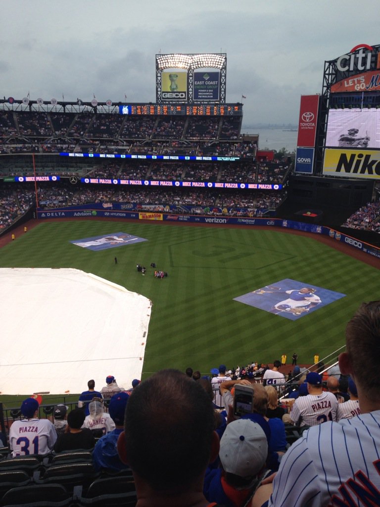 CaseyBryant51's tweet photo. One of my first Mets memories was from almost this exact vantage point back in 2002. Thank you 31 #PiazzaHOF https://t.co/DCfFh2QLZw