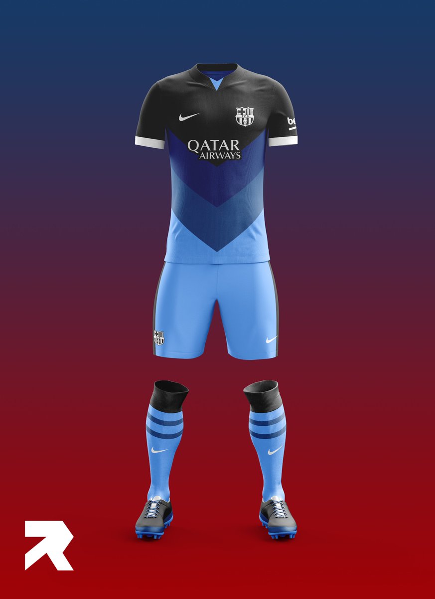 RevolveDesigns's tweet photo. Barcelona home, away and third concept kits. #conceptkits https://t.co/0o3uY2gNEb