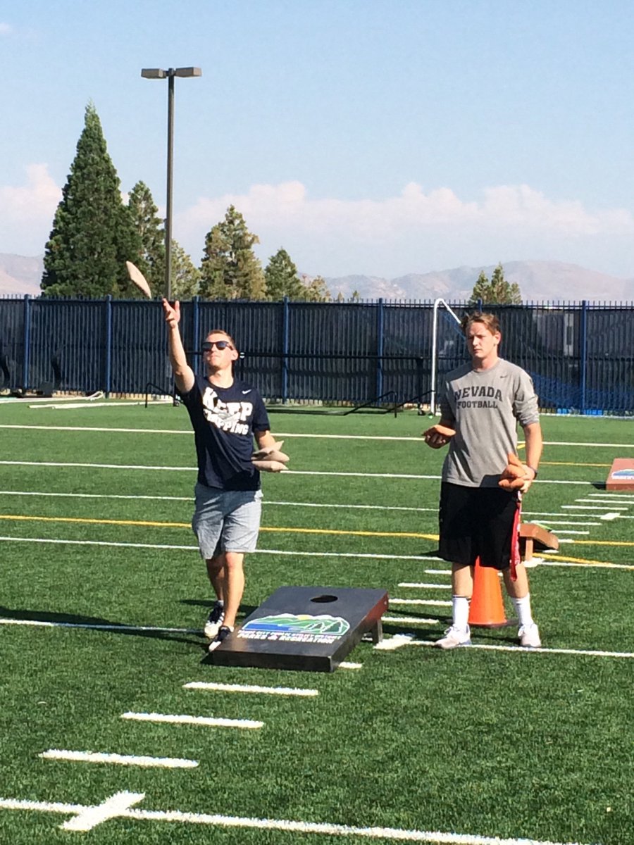 Nevada_FB_EQ's tweet photo. @NevadaEquip working on their cornhole game https://t.co/Ib8vyr2Oc7