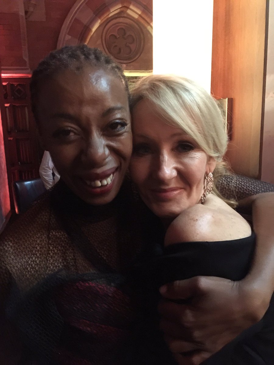 jk_rowling's tweet photo. Noma gives the best birthday hugs @MissDumezweni https://t.co/dnwJeuTOOI