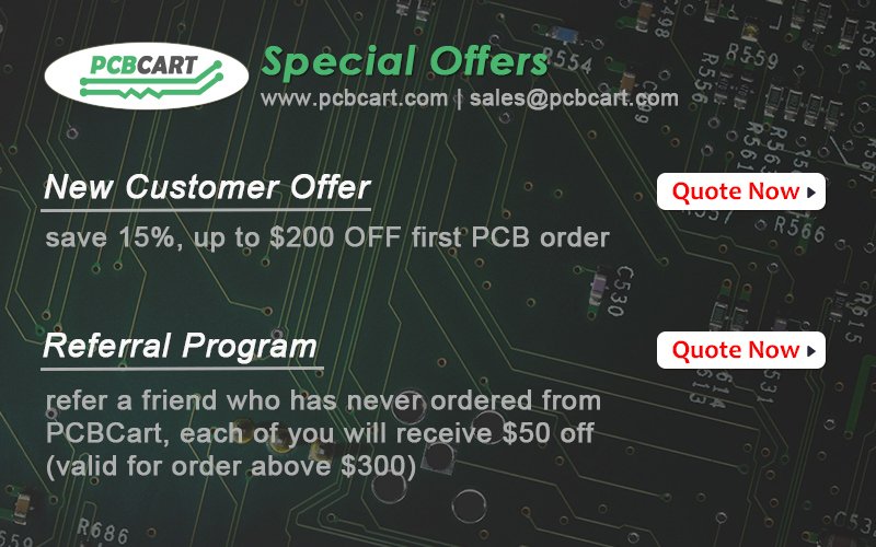 pcbcart's tweet image. #SpecialOffer for both New Clients &amp;amp; Frequent Clients! #PCBFab #makePCB #PCBsolder #PCBA buff.ly/2aOfKkO