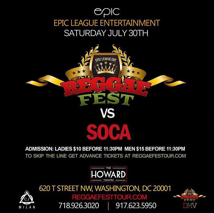 ELITE_DP's tweet photo. Tonight It's Reggae Fest vs Soca at @HowardTheatre #ReggaeFest #ReggaeFestTour #TheEpicLeague https://t.co/nxKGsjGip6