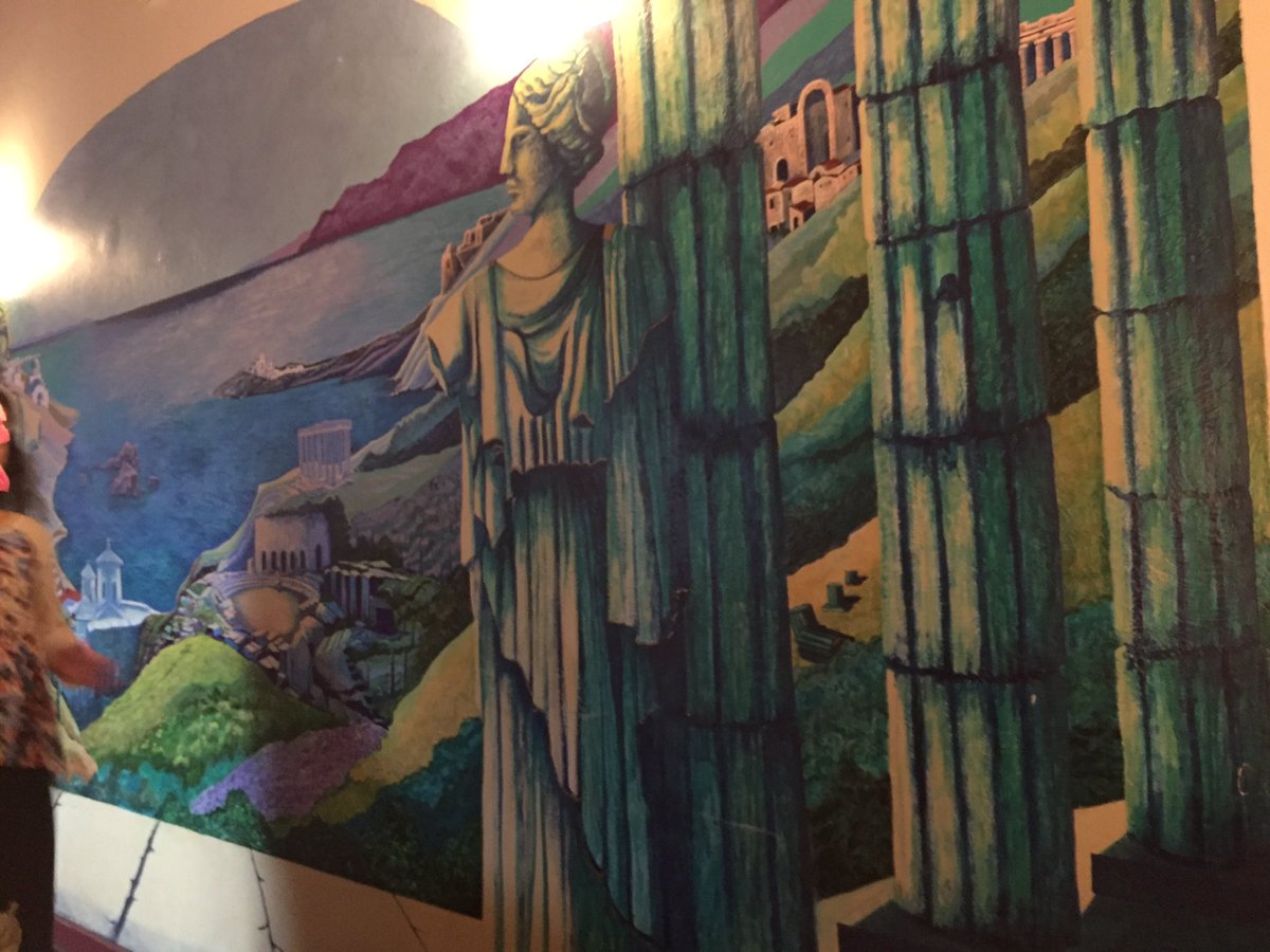 MStackhousepd's tweet image. Do all Greek restaurants have bad art on the walls? Great food though!