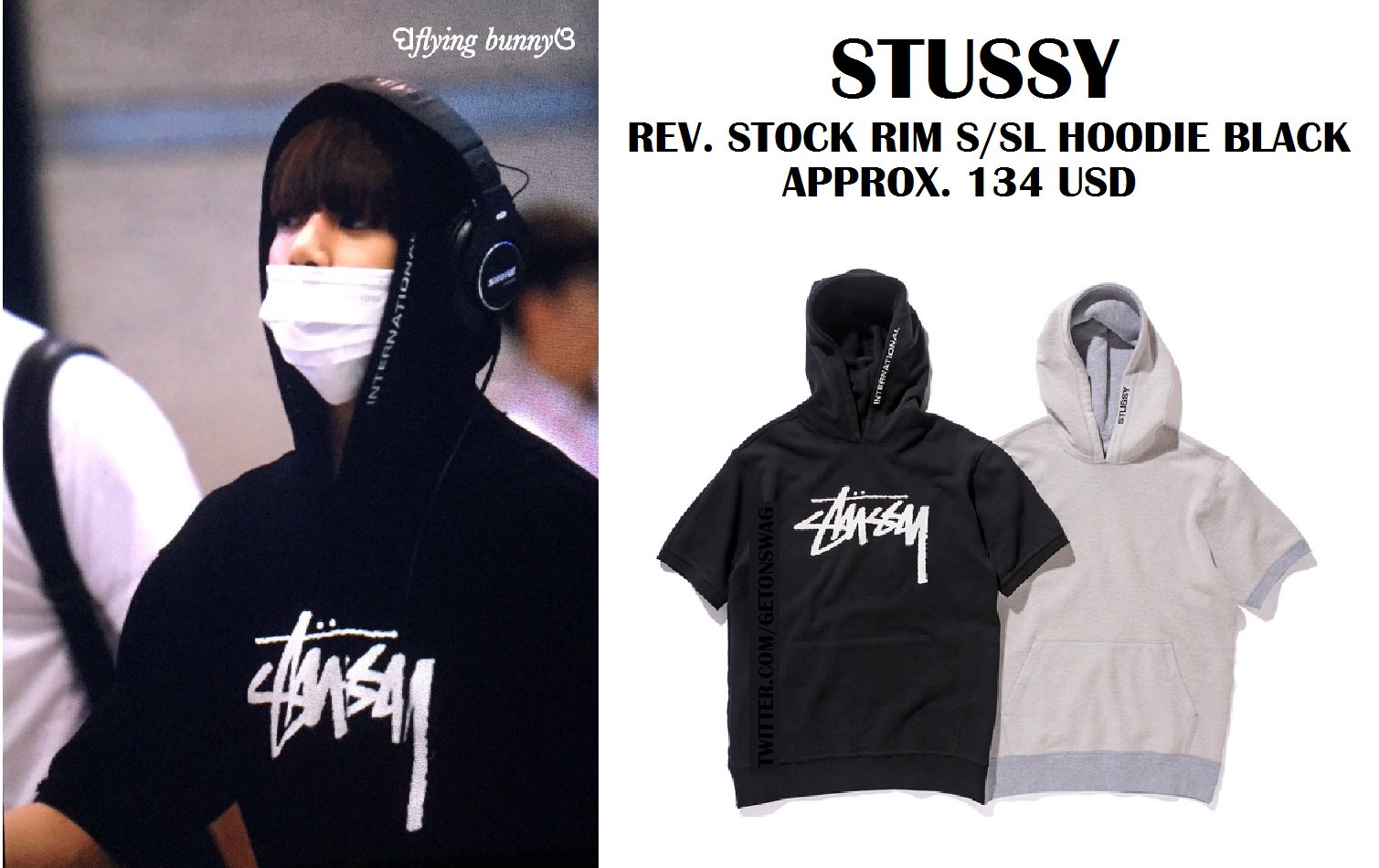 Beyond The Style ✼ Alex ✼ on X: JUNGKOOK #BTS 180903 airport #JUNGKOOK #정국  #방탄소년단 LOUIS VUITTON Black Keepall Bandoulière Bag BALENCIAGA Printed logo  hoodie sweater ALEXANDER McQUEEN - white leather snea