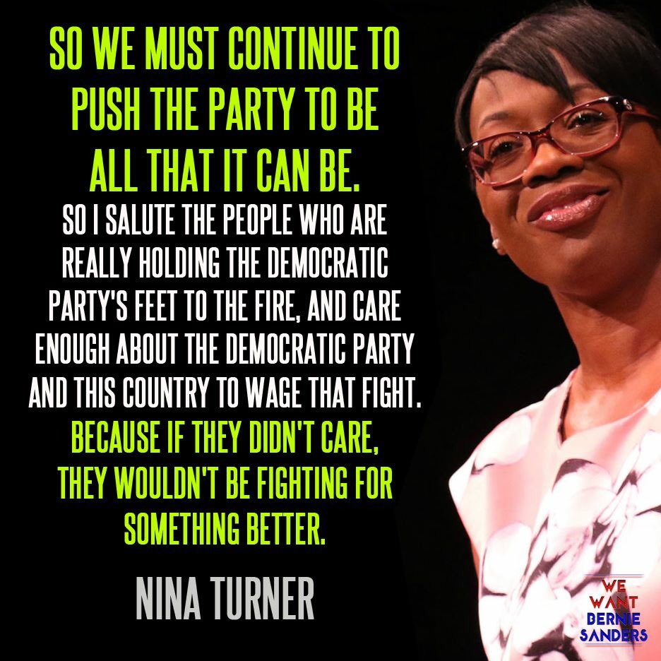 savemain_st's tweet photo. Gratitude @ninaturner 4 keeping your backbone straight, not leaving us, &amp; 4 being real 
#SaveOurParty #CleanHouseDNC https://t.co/YaTIXcYiOU