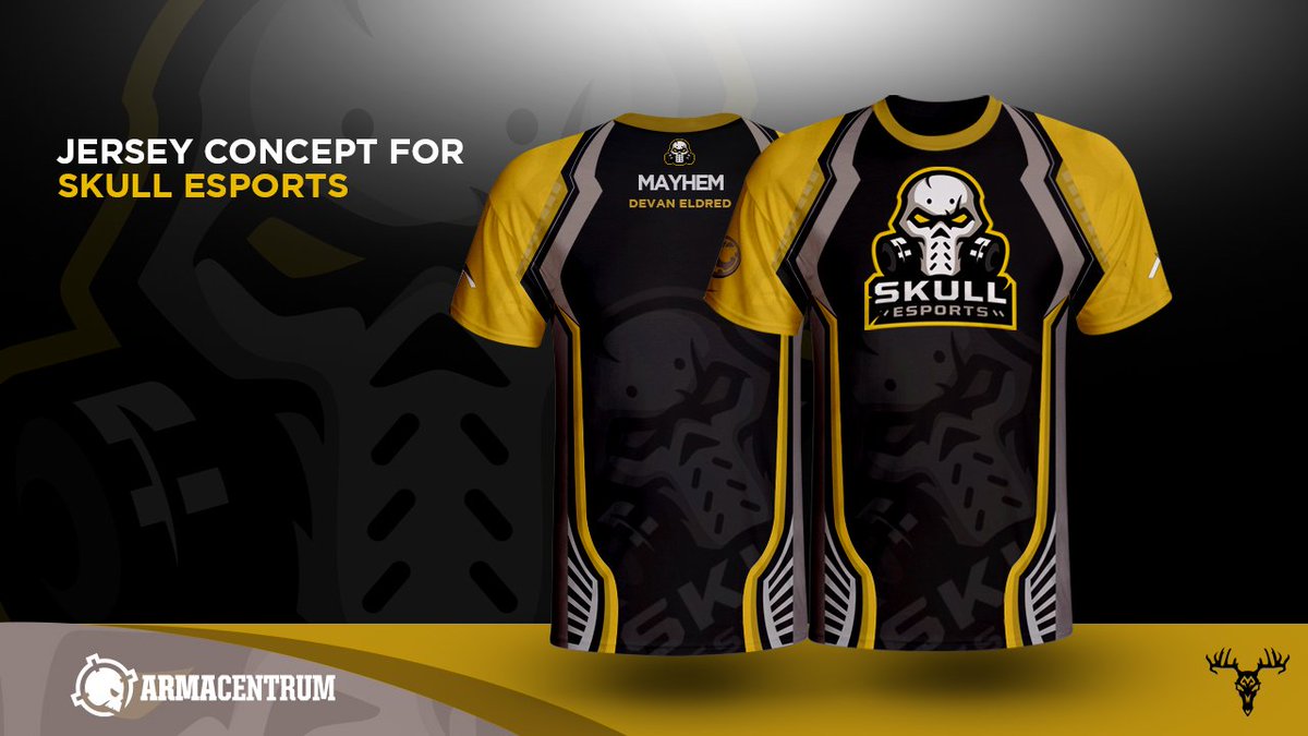 MayhemConcepts's tweet image. Jersey Concept for @SkullEsports 1st in Skull, retweets and likes appreciated @ArmaCentrum