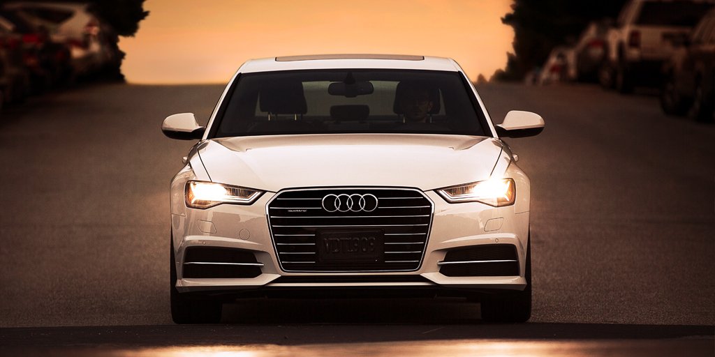 Audi's tweet photo. LED running lights: where electroluminescence and attitude meet. #AudiAfterDark https://t.co/rw3lUcq858