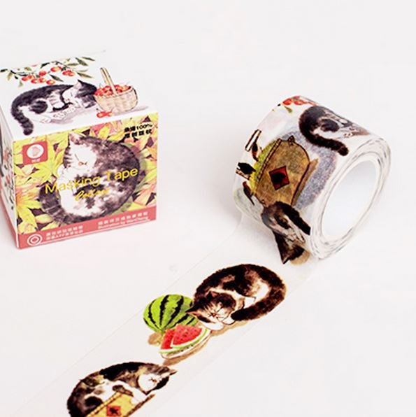 Fuzzlepip's tweet photo. Lazy sleeping cat paper tape cute kawaii (3cm wide, 10m long) https://t.co/62IdmnwZiN #Etsy #CuteKawaii https://t.co/6JzJvdpKdt