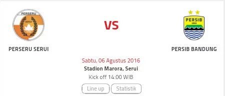 Next Match : Perseru vs PERSIB | Sabtu 6 Agustus 2016 | Kick Off 14.00 WIB | Std Marora Serui. Info Livenya Nyusul "