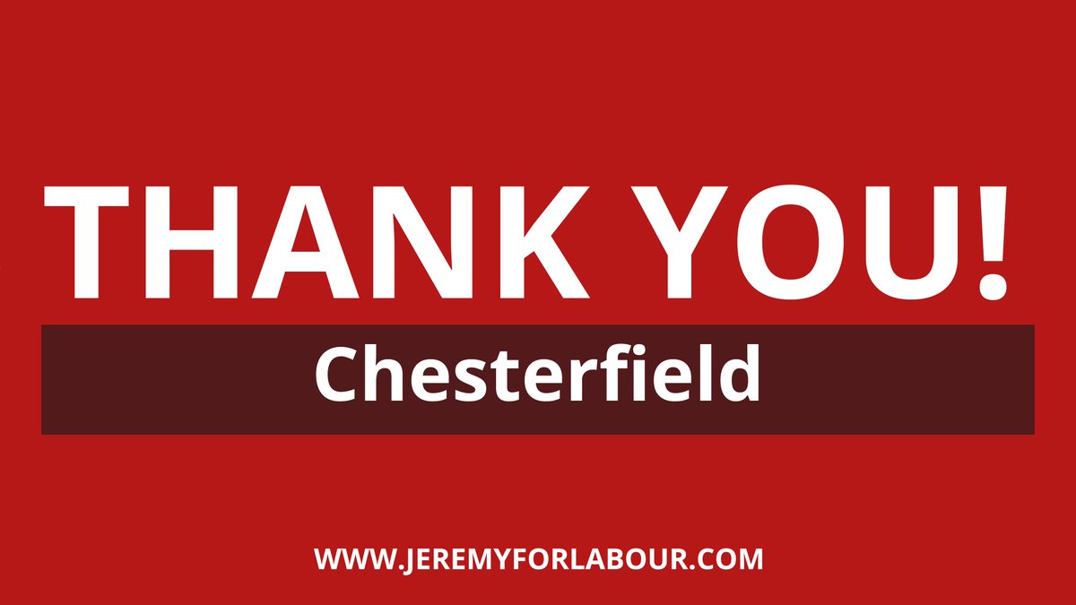 Thank you Chesterfield CLP for endorsing Jeremy's leadership campaign!