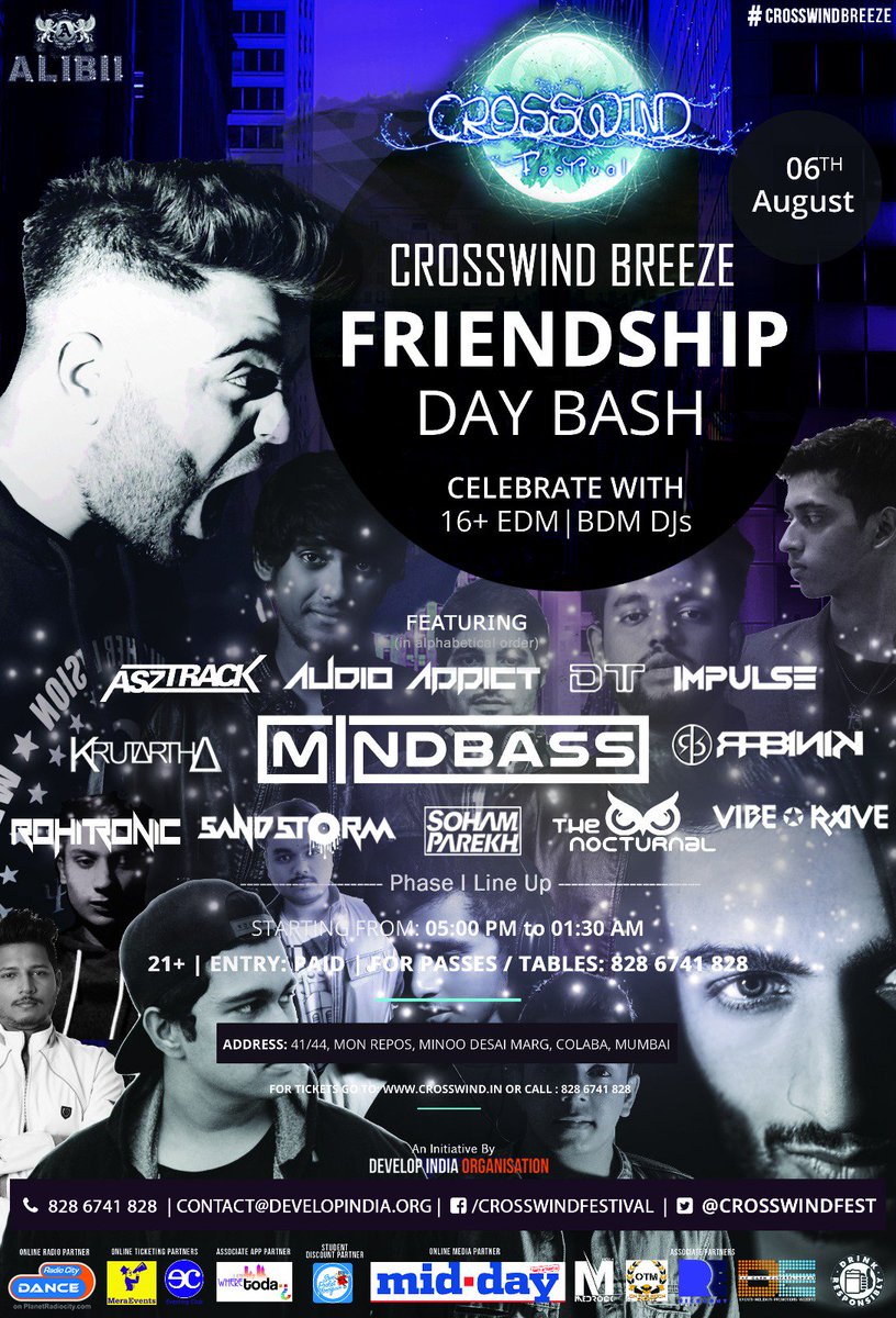 CrosswindFest's tweet photo. Our Artists are all ready to set the stage on fire and drop some madness @ #CrosswindBreeze @clubalibii BOOK NOW! https://t.co/5jPQk6bTKB