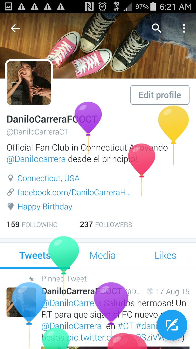 DaniloCarreraCT's tweet photo. @DaniCofficialFC Mary!!! Hoy es mi cumple @DaniloCarrera besos ya tengo 40 forever young! https://t.co/EhkZmpnNiY
