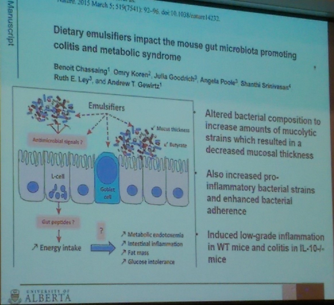 jlAreta's tweet photo. Microbiota-gut-brain-axis symp #physiology2016 . Dietary emulsifiers neg affect microbiota https://t.co/ZVE6IQilEt