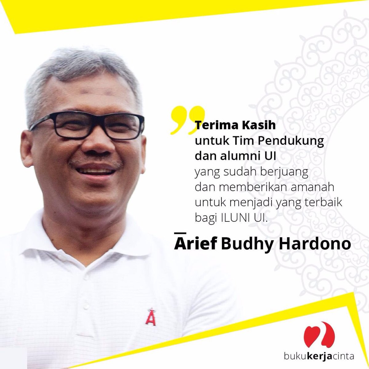 TERIMA KASIH DUKUNGANNYA, SAHABAT!

#ARIEF2ILUNI
ILUNI UI RUMAH KITA : buku. kerja. cinta.
@UI_ILUNI #ILUNIUI
