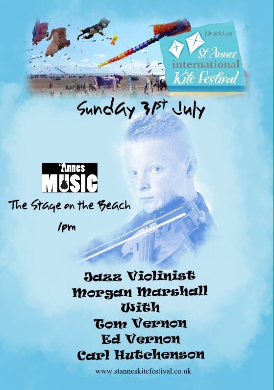 Today! On St. Annes Beach @St_Annes_Music stage 1pm <a href="/StAnnesKiteFest/">StAnnes International  Kite Festival</a> #jazz #kites #festival