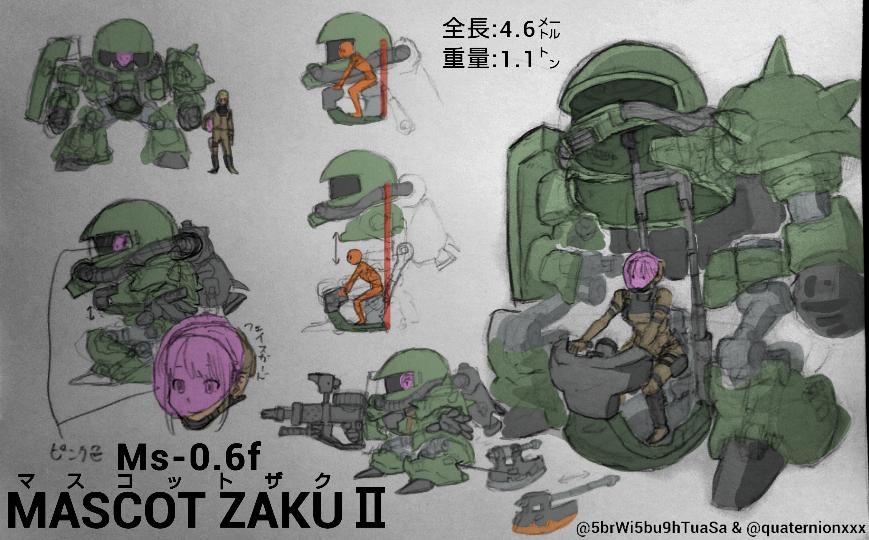 . @5brWi5bu9hTuaSa と言うわけで第二弾は敵MsのマスコットザクⅡ。司法側のガンダムがハイテクなら、こちらは壊れても代替パーツが手に入りやすく、修理が簡単、乗れるカラシニコフと呼ばれ紛争地帯でも大活躍…とかなんとか。 