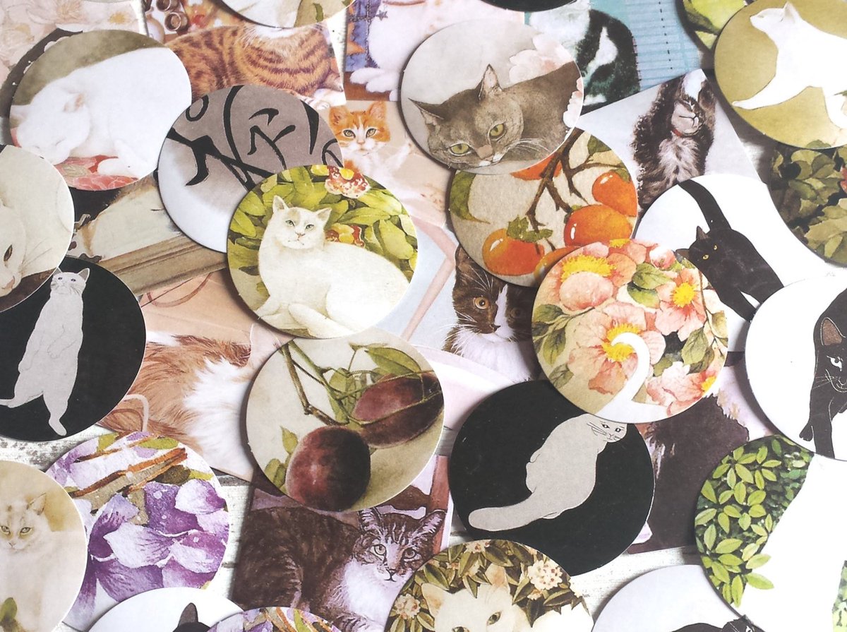Fuzzlepip's tweet photo. Sticker set cat and flower vintage style . Great for gift wrapping or… https://t.co/Rq0ncTtTf4 #Etsy #CircleStickers https://t.co/FMjLQqp7Gd