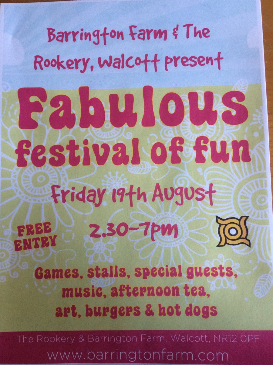 Look what we are up to soon. Should be fab. As the poster says