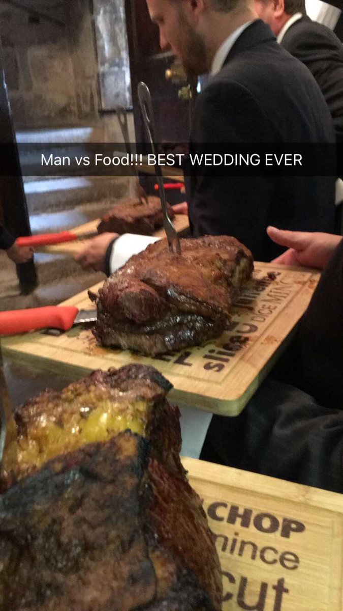 Man Vs Food (Wedding Special)... HUGE congratulations to Matt and Ellie #EpicWedding #LegendaryCouple